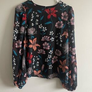 Who What Wear Multicolor Floral Blouse